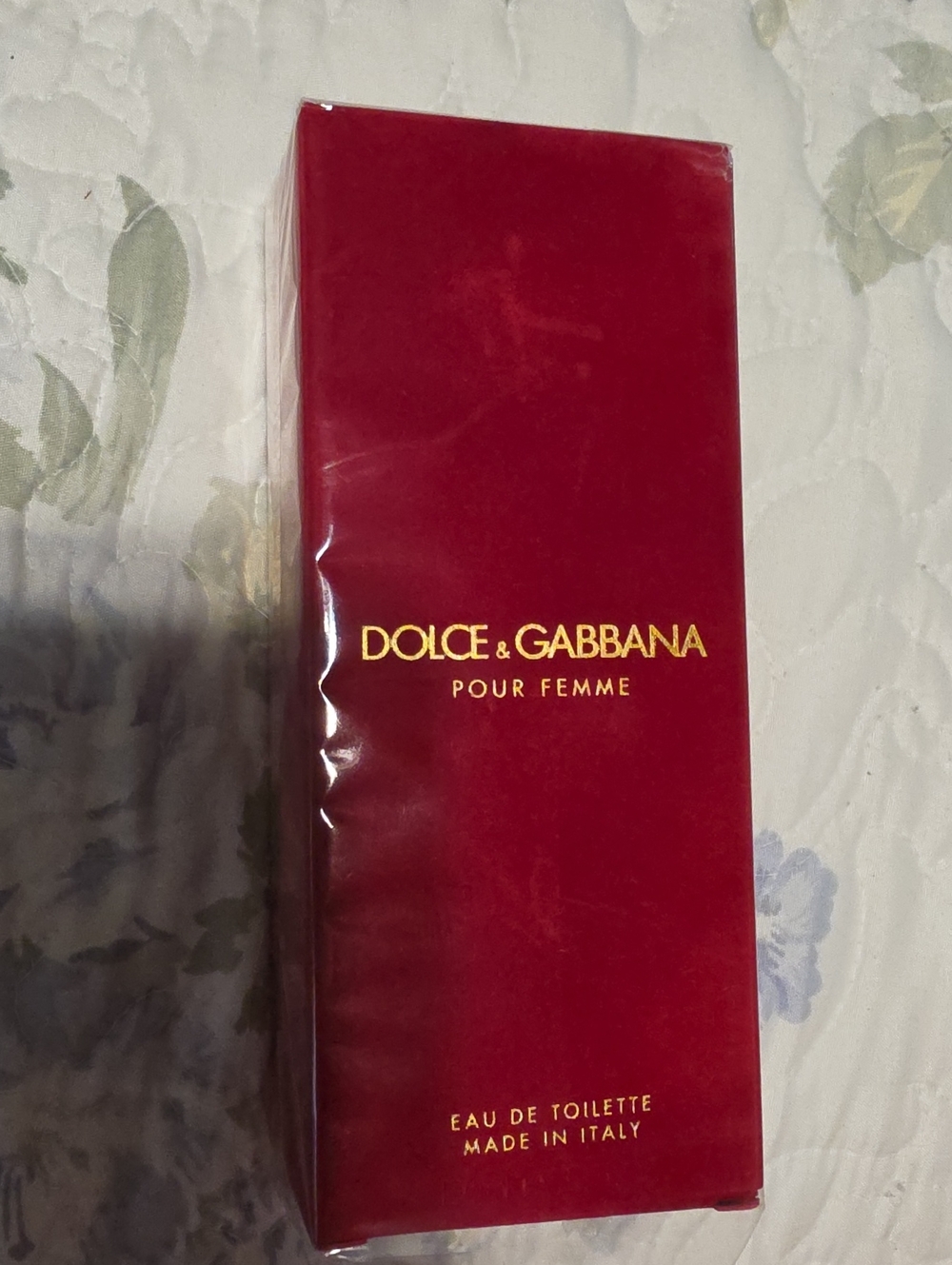 Dolce & Gabbana Pour Femme - Burgundy and Gold Box.  very rich and sophisticated